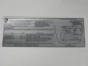 (New) 911SC Catalyst Decal - 1981