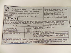 (New) 911 California Catalyst Decal - 1985