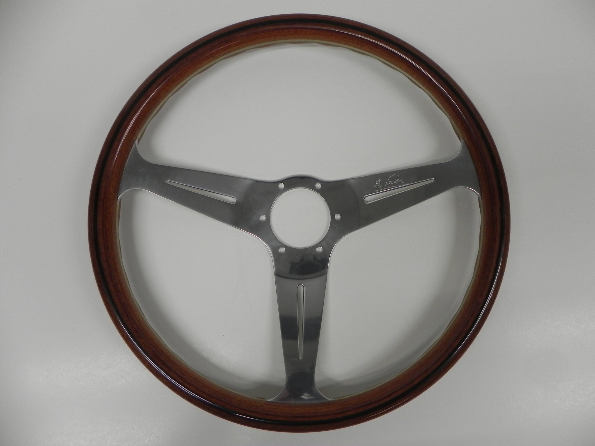 (NOS) Nardi Wooden 390mm Steering Wheel Date Stamped 6/79