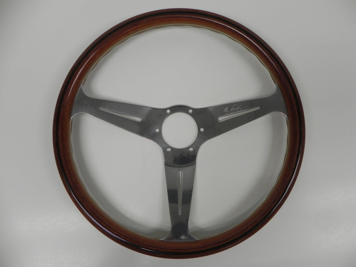 (NOS) Nardi Wooden 390mm Steering Wheel Date Stamped 6/79