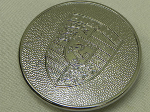(Original) 356/911/912/914 Raised Satin Chrome Hub Cap Center - 1960-73