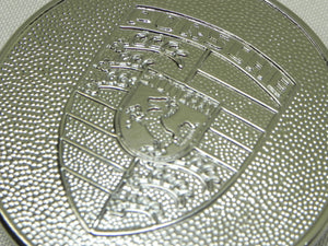 (Original) 356/911/912/914 Raised Satin Chrome Hub Cap Center - 1960-73