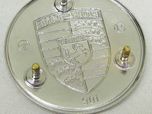 (Original) 356/911/912/914 Raised Satin Chrome Hub Cap Center - 1960-73