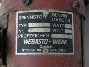 (Used) 911/912 Webasto Gasoline Heater - 1965-67