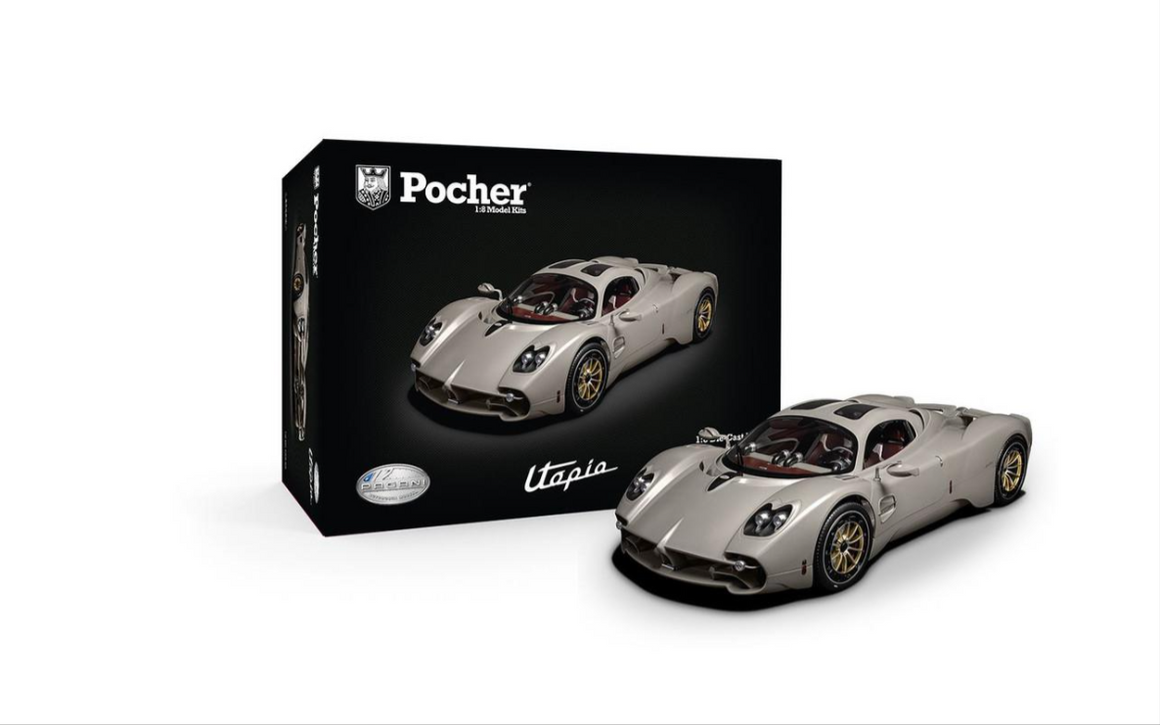(New) Pocher Pagani Utopia Coupé Gray Model Kit 1:8 - 2020s