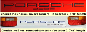 (New) 928s Rear Decal Set Black - 1977-95