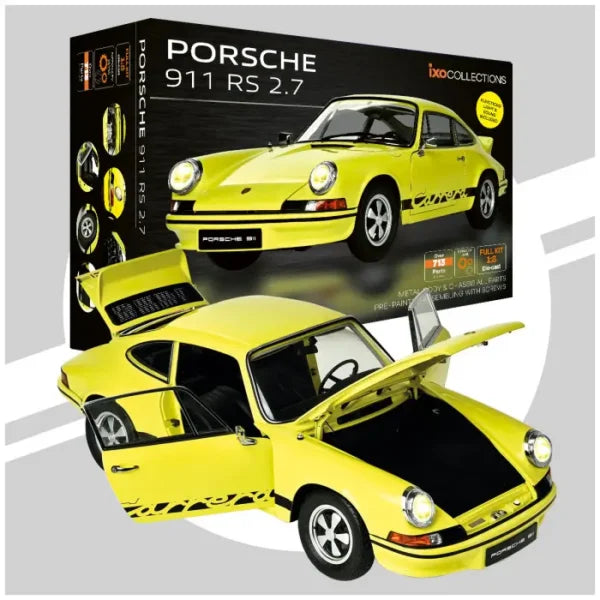 (New) IXO Porsche 911 Carrera 2.7 L RS Yellow Kit 1:8 - 1970s