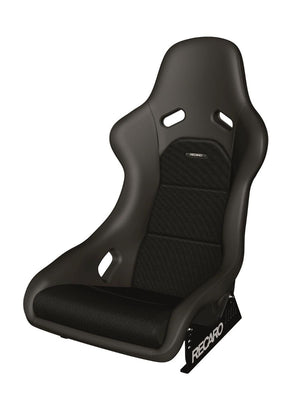 (New) Recaro Classic Pole Position ABE Seat in Black Leather w/ Corduroy Insert