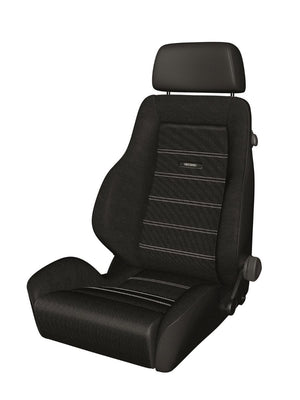 (New) Recaro Classic LS Seat w/ Black Leather Back and Bolsters w/ Corduroy Insert