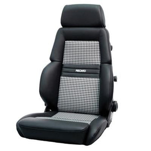 (New) Recaro Expert M. Seat in Black Leather w/ Pepita Cloth Insert