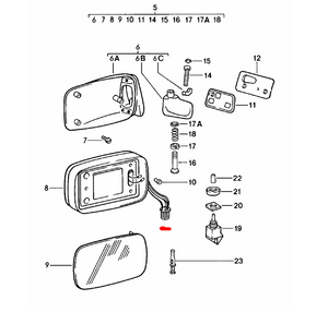 (New) 911/924/928/944 Electric Door Mirror Adapter - 1978-94