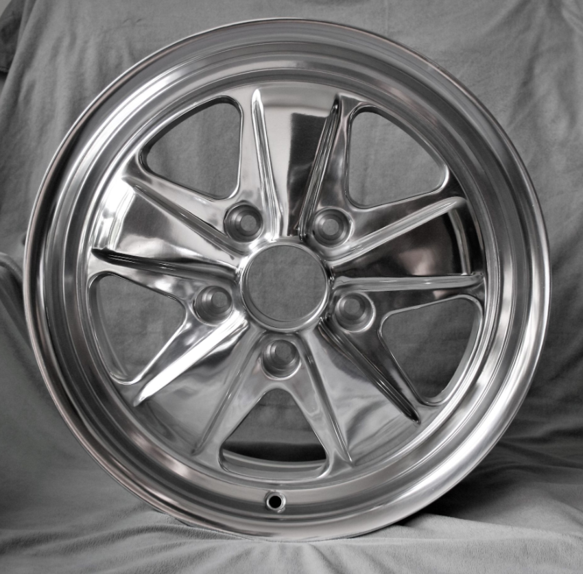 (New) 911/928/944/968/986 Reproduction 7.5j x 17 Fuchs Full Polished Wheel