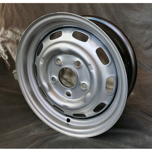 (New) 911/914-6/924T/944 7jx15 Steel Wheel Silver Painted - 1965-89