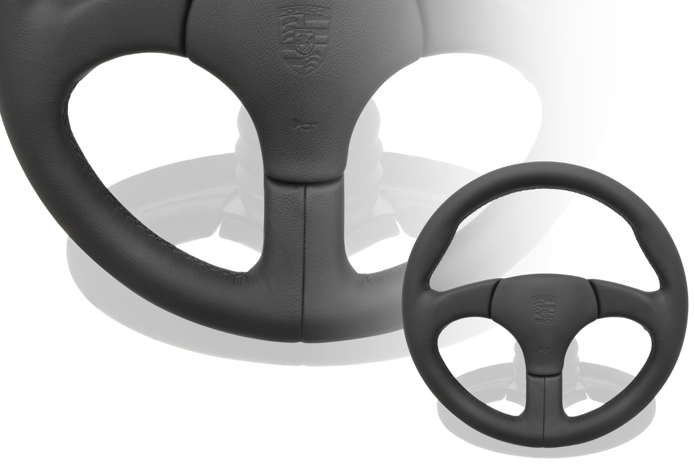 (New) 928 Black Leather Sports Steering Wheel Without Airbag 1978-90