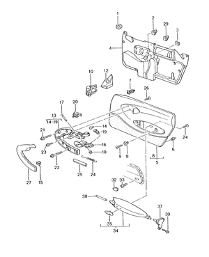 (New) 911 Door Installation Set Carbon Fiber 1998-05