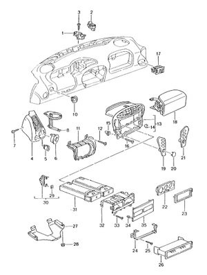 (New) 911 Dashboard Center Console Carbon Retrofit Kit 1998-01