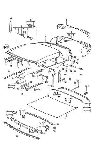 (NOS) 911 Cabriolet Zipper 1978-86