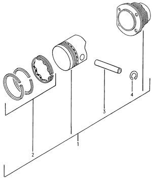(New) 914 Piston Set 1973-76