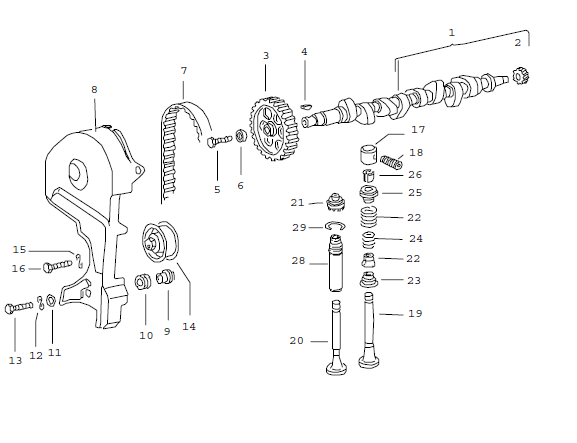 (New) 924, 924 Turbo Intake Valve Adjusting Screw 1 Notch 1976-85