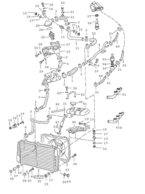 (New) 924, 924 Turbo Water Hose - 1976-85