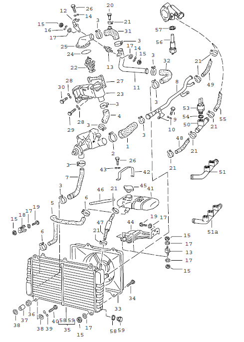 (New) 924 Radiator Coolant Hose - 1977-82