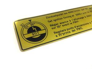 (NOS) 911 T Timing Decal - 1969-73