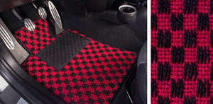 (New) #101 Black and Red Chequer Mats - Two Piece or Four Piece
