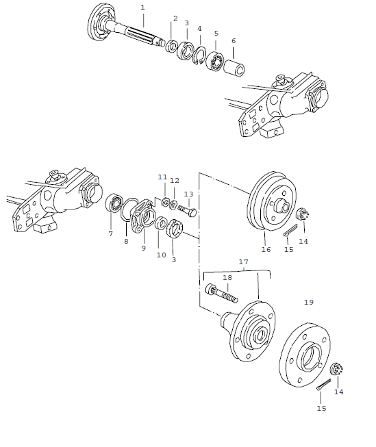 (New) 924, 944 Rear Axle Cylinder Roller Bearing External 1976-85