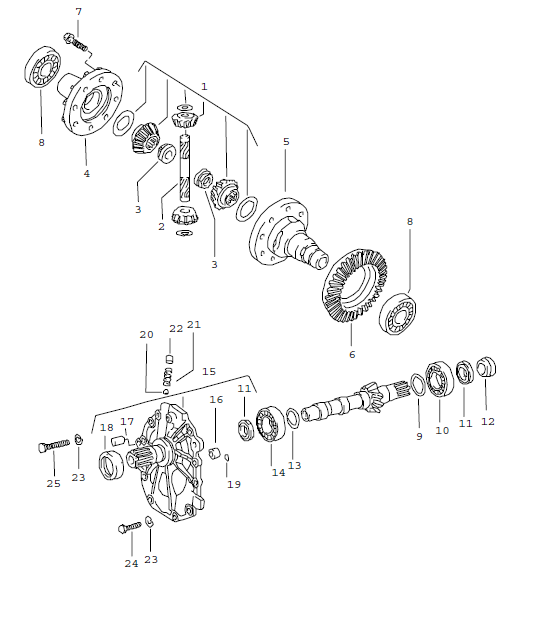 (New) 924/944 Differential Bearing
