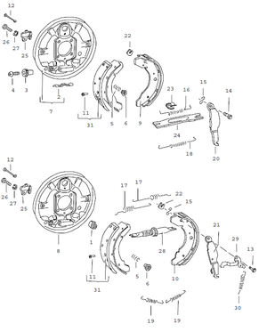 (New) 924 Rear Drum Brake Adjusting Nut