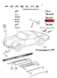 (New) 911 L Gold Block Engine Lid Emblem - 1968-69