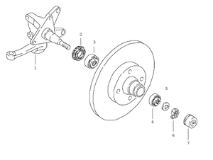 (New) 924 Front Axle Nut