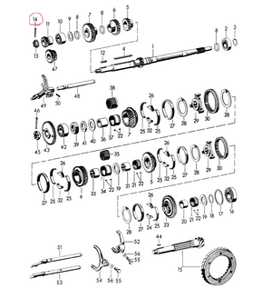 (New) 356, 3 x 35 Transmission Drive Shaft Castle Nut Cotter Pin - 1960-65