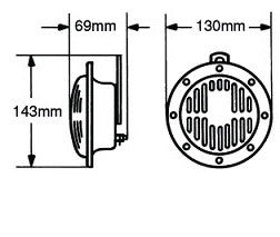 (New) Pair of Bosch 12v Horns - 1950-69