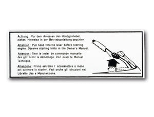 (New) 911 Starter Indication Sticker - 1974-83