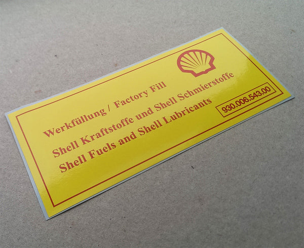 (New) 911 Yellow Shell Air Cleaner Housing Sticker - 1978-93 - AASE Sales