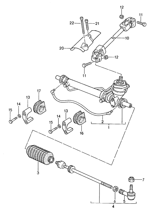 (New) 911/924/944/968 Rack and Pinion Bellow Left 1977-91