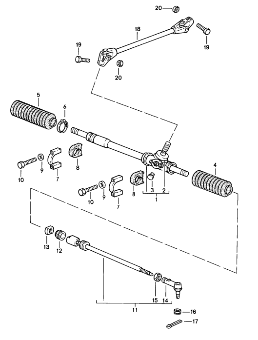(New) 924/944 Rack and Pinion Bellow Right 1977-89