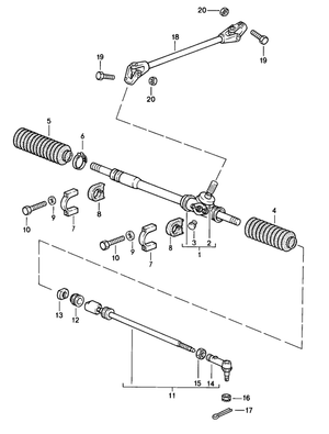 (New) 924/944 Rack and Pinion Bellow Right 1977-89