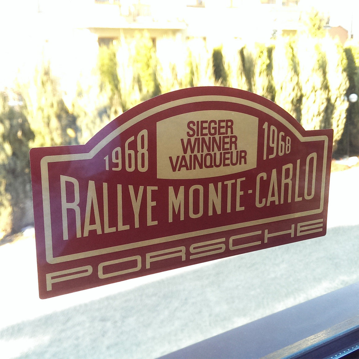 (New) 911/912 Rallye Monte-Carlo Porsche Winner Window Decal - 1968