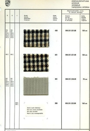 (New) 356/911/912/914 Houndstooth Cloth by the Meter