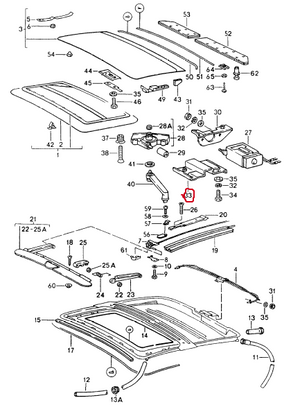 (New) 911 Sunroof Gear Bracket - 1974-98