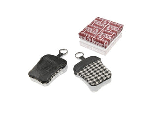 (New) Pepita Key Pouch w/ Embossed Porsche Crest