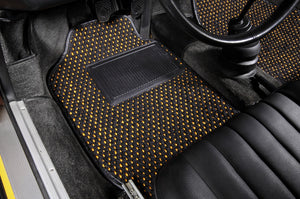 (New) #52 Black and Yellow (Gold) CoCo Mats - Two Piece or Four Piece