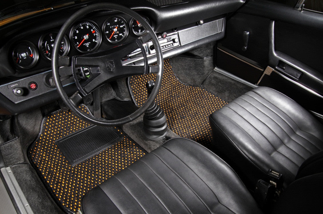 (New) #52 Black and Yellow (Gold) CoCo Mats - Two Piece or Four Piece