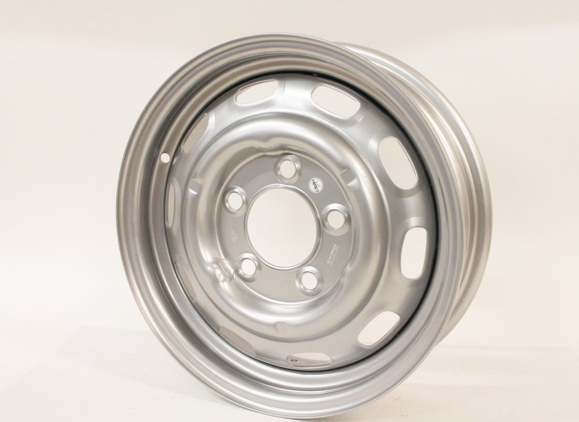(New) 356/911/912 6jx15 Disc Brake Steel Wheel Silver Painted - 1965-69