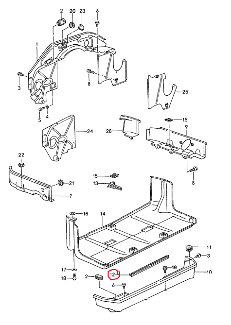(New) 911 Engine Compartment Seal - 1989-98 - AASE Sales