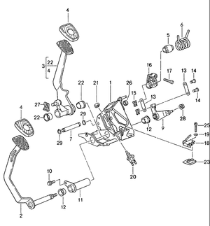 (New) 911 Foot Brake Lever - 1995-98