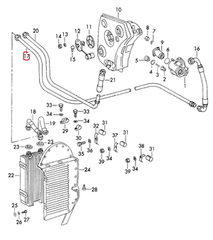 (New) 72 911S Oil Line Intake to Front Cooler