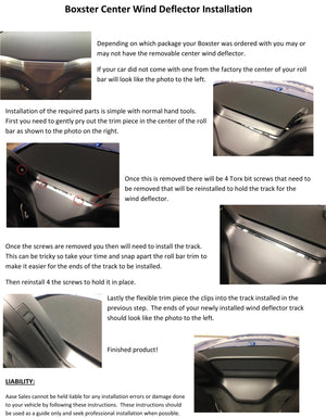 (New) Boxster Wind Deflector Kit - 2013-14